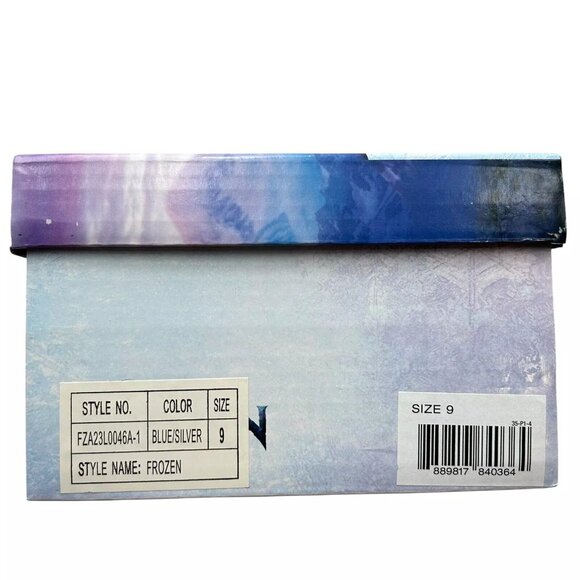 Disney Frozen Anna & Elsa Toddler Girl's Light-up Sandals Size 9 Silver/Aqua - Picture 10 of 13